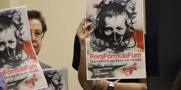 Entitats veïnals i socials protestaran contra l'exhibició de la Fórmula 1 a Barcelona