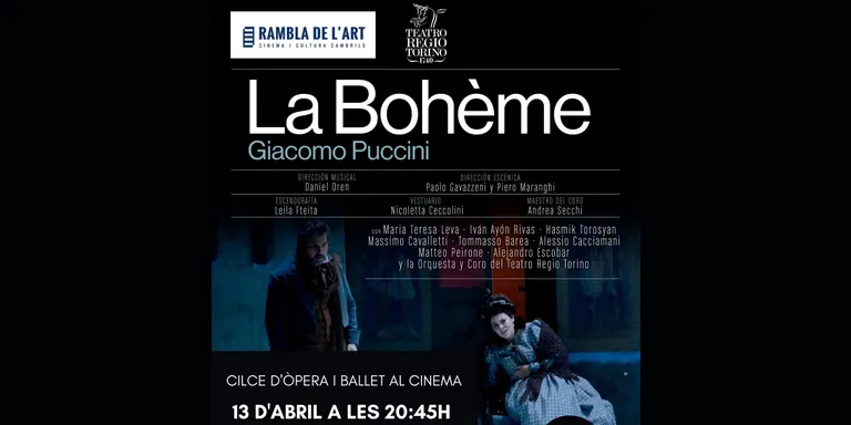 El cinema Rambla de l’Art de Cambrils projectarà aquest dijous l’òpera ‘La Bohème’ de Puccini