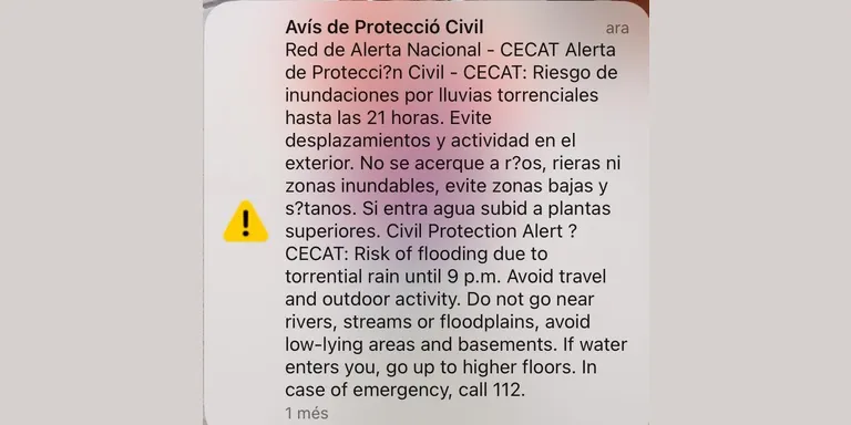 La campanya de proves d'alertes al mòbil de Protecció Civil arribarà a casa nostra la setmana que ve
