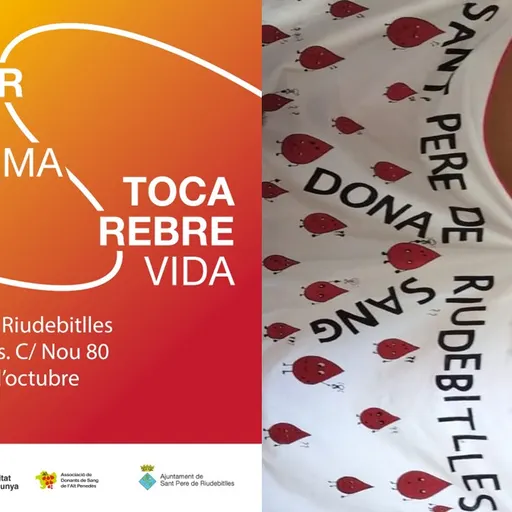 Toca donar sang i plasma el dimecres 8 d’octubre a Sant Pere de Riudebitlles