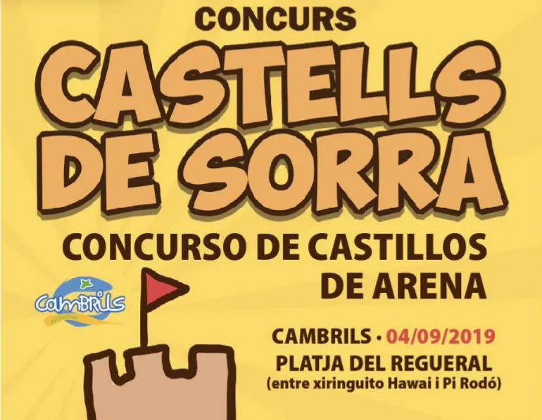 La platja del Regueral acollirà dissabte 4 de setembre la 3a edició del Concurs de Castells de Sorra