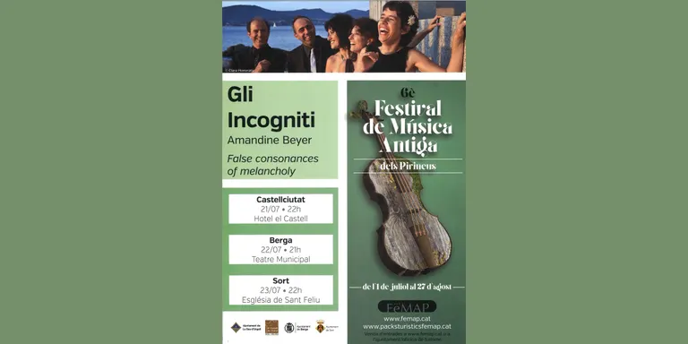 Concert de la formació Gli Incogniti, a l'Hotel El Castell de Ciutat