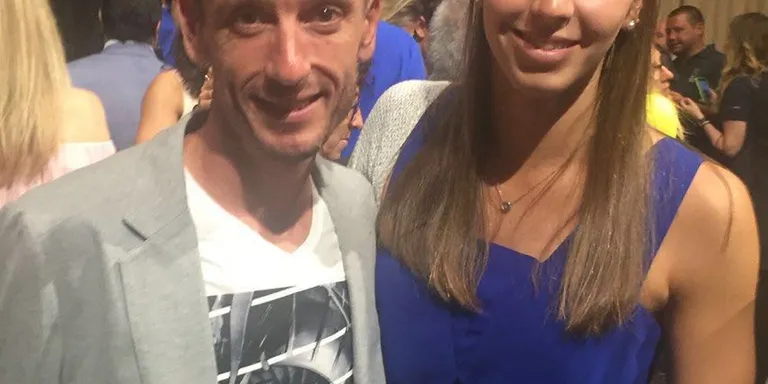 Bea Ortiz i Carles Castillejo a la recepció de la Generalitat