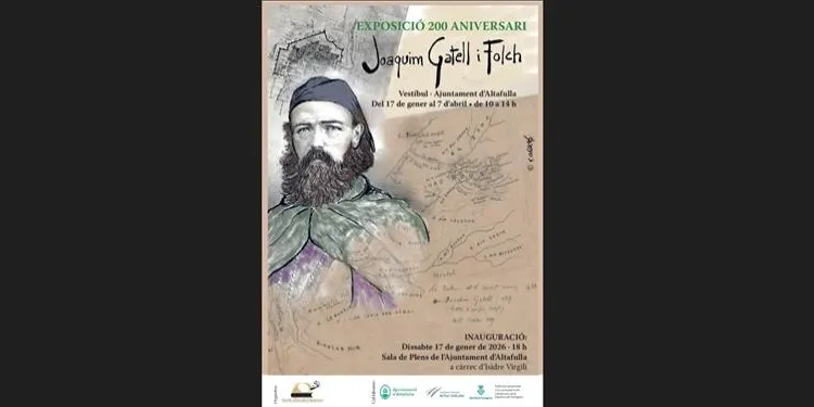 Altafulla inicia l’any del 200 aniversari de Joaquim Gatell i Folch amb una exposició que es podrà veure a partir del 17 de gener