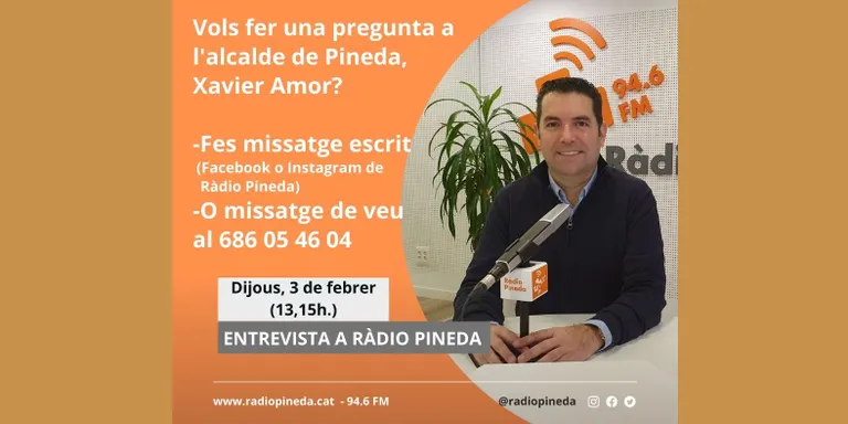 Ràdio Pineda entrevista l'Alcalde de Pineda Xavier Amor