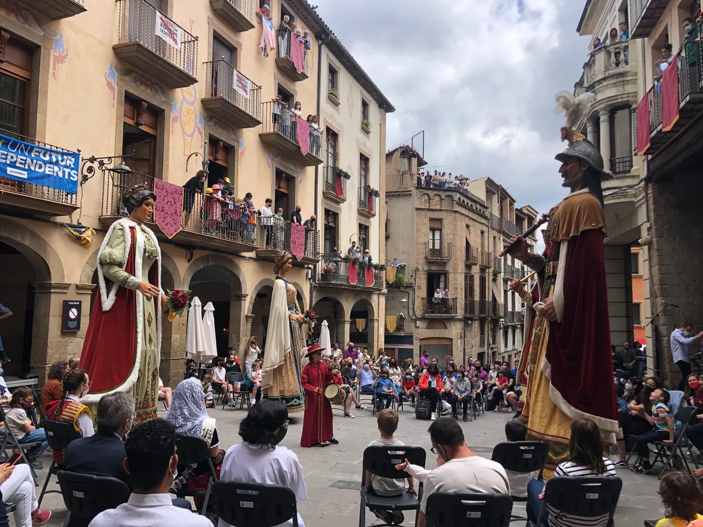 Espai reservat per a persones amb mobilitat reduïda a la Festa Major de Solsona el divendres 9