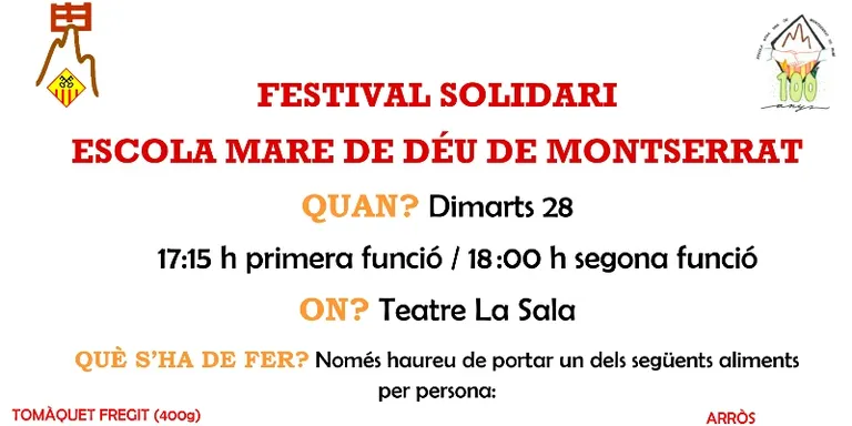 L’escola Mare de Déu de Montserrat fa el primer Festival Solidari a La Sala