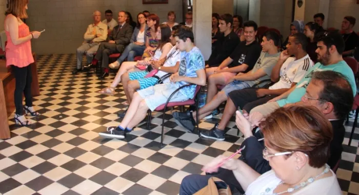 L'acte de cloenda s'ha fet aquest migdia a la Sala Noble del Calisay ( Foto: Ajuntament d'Arenys de