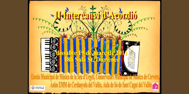 Concert d'acordió amb alumnes de quatre escoles de música catalanes
