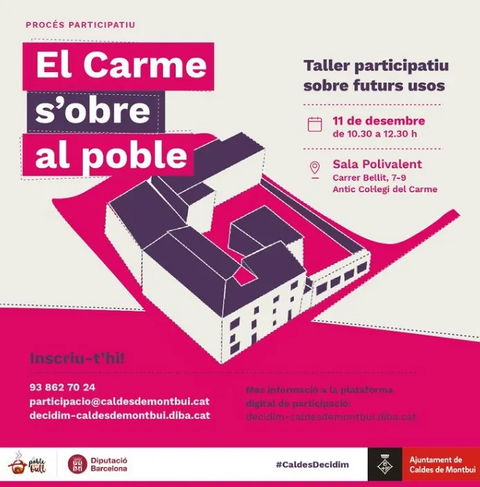 El procés participatiu sobre els usos futurs de l'antic Col•legi del Carme aplega quasi 50 propostes