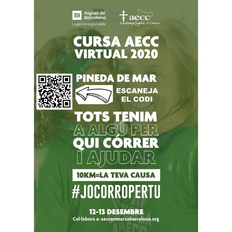 Crida de l'AECC de Pineda a participar a la caminada virtual contra el càncer