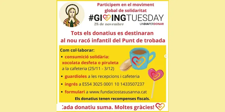 La Fundació Santa Susanna torna a participar al dia solidari internacional Giving Tuesday