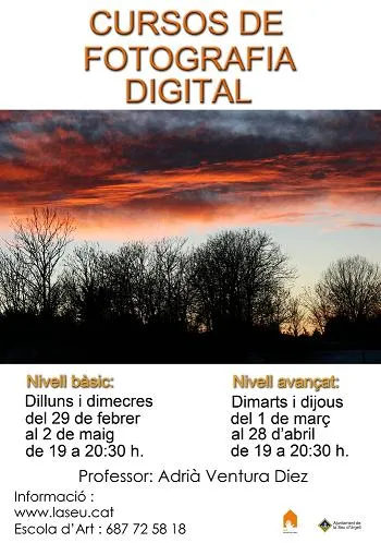 Nous cursos de fotografia digital a l'Escola Municipal d'Art de la Seu