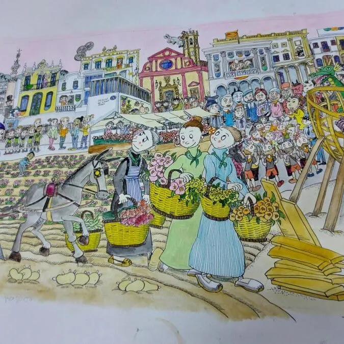 Vilassar de Mar tindrà un gran mural de Pilarín Bayés amb elements característics del poble