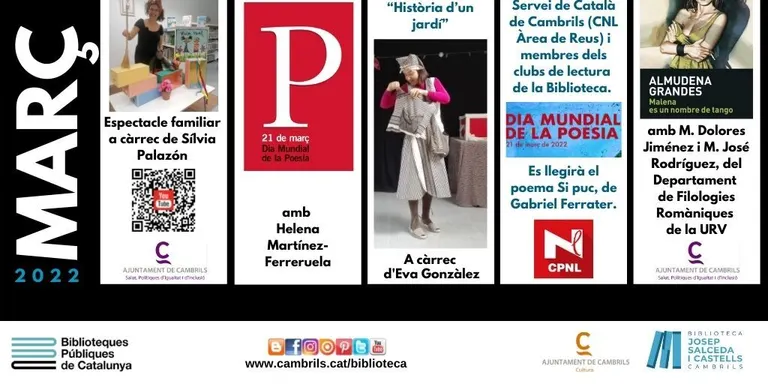 La poesia i la igualtat seran les protagonistes del març a la Biblioteca Josep Salceda i Castells