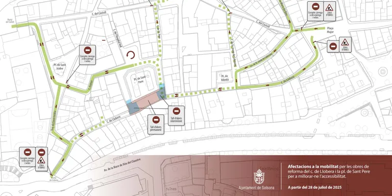 Avui comencen les obres de reurbanització del carrer de Llobera