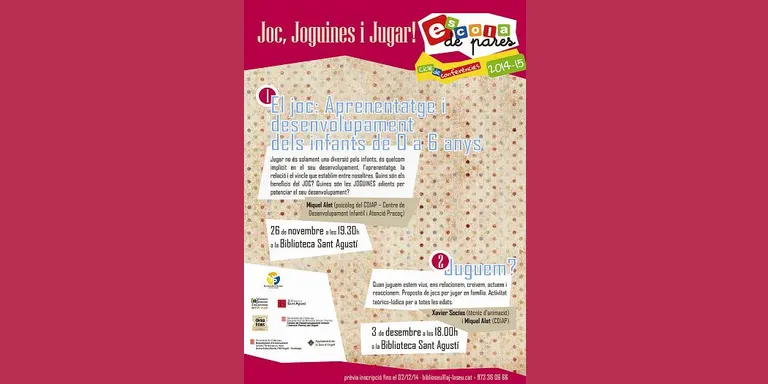 'Juguem?', nou taller sobre jocs per jugar en família