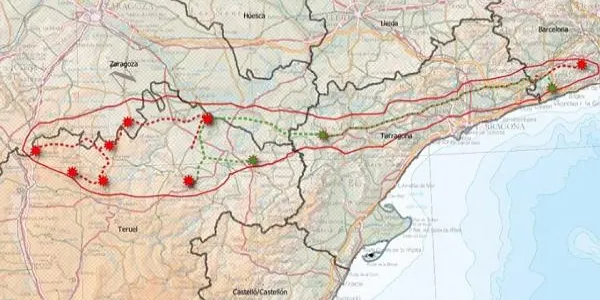 La línia de MAT entre Catalunya i Aragó dividirà Tarragona i l'Ebre, segons una entitat