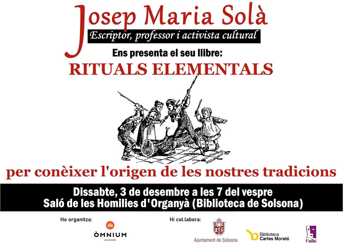 Òmnium Solsonès convida a descobrir l'origen de les festes i tradicions catalanes