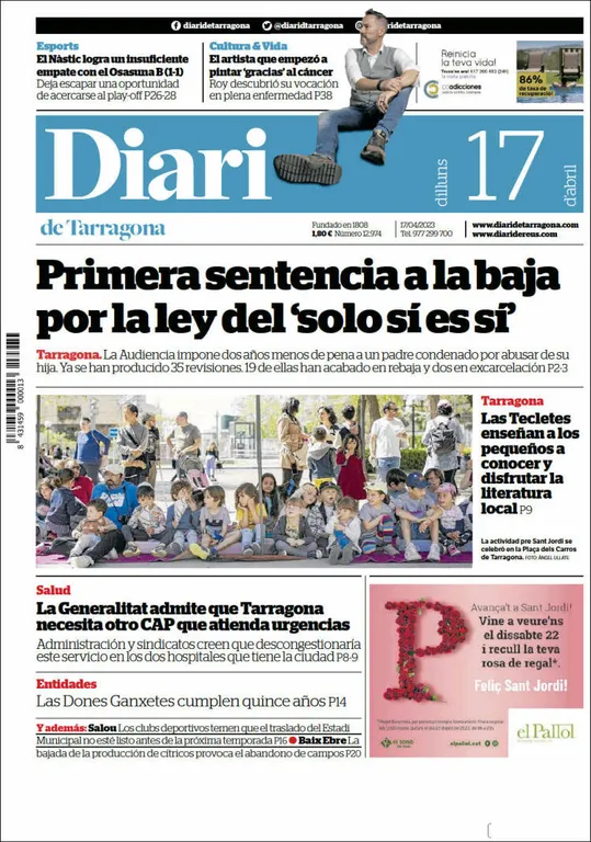 Consulta les portades dels diaris d'aquest 17 d'abril
