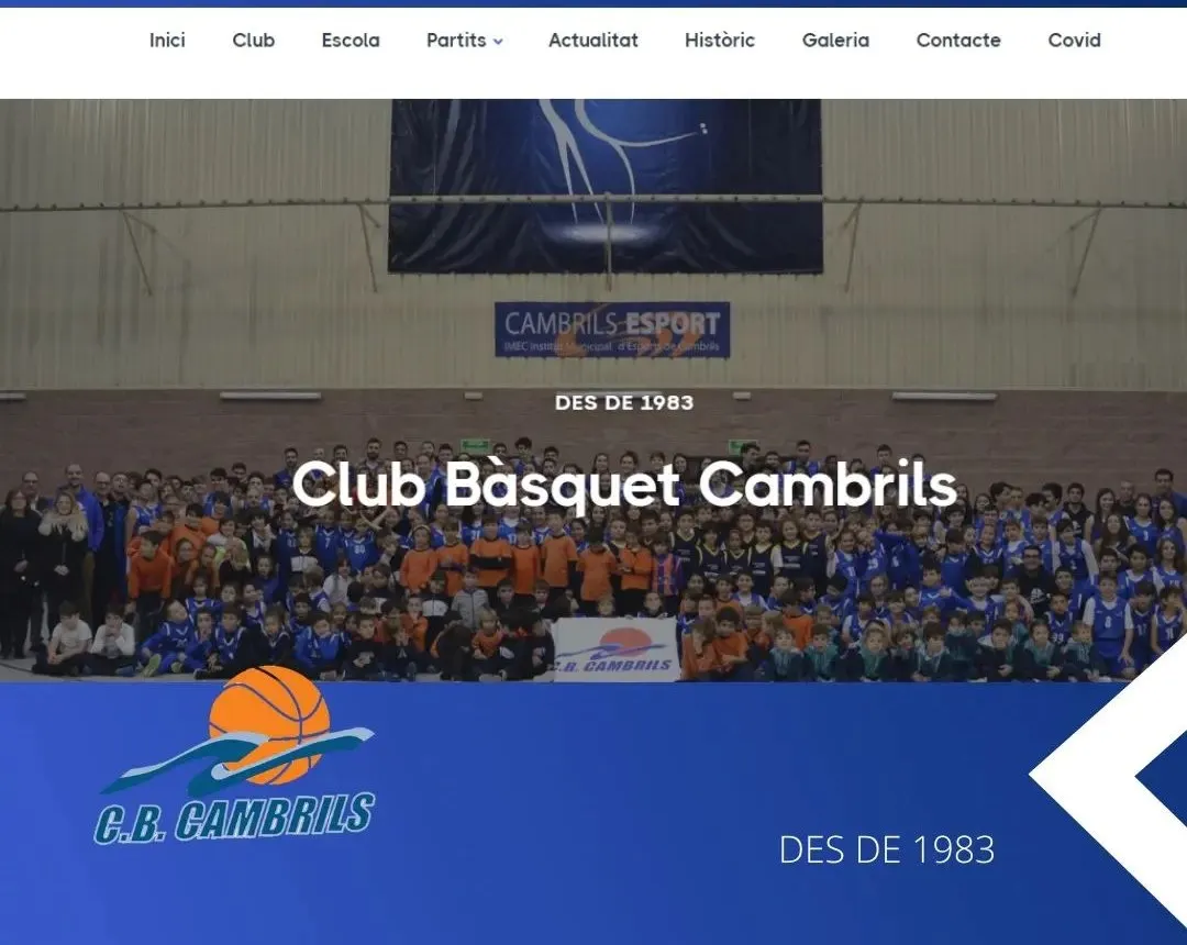 El CB Cambrils renova la seva pàgina web per fer-la més intuïtiva