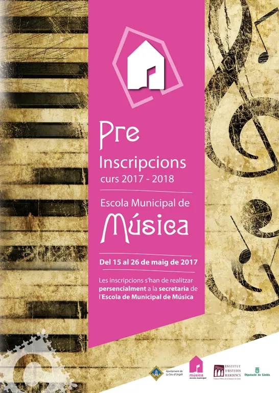 L'Escola Municipal de Música de la Seu obre les matrícules i preinscripcions per al curs 2017-2018