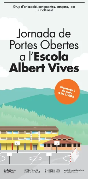 L'Escola Albert Vives organitza aquest diumenge una jornada de portes obertes