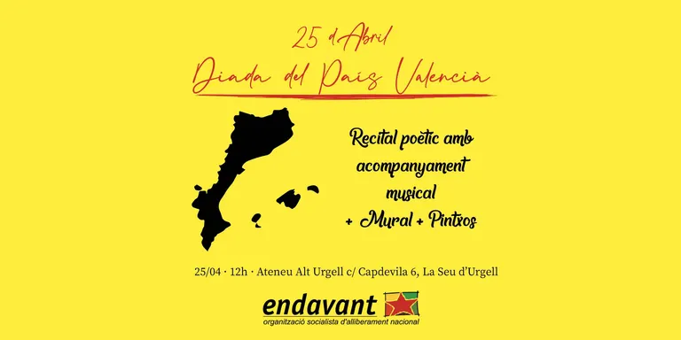 Endavant commemora a la Seu d'Urgell la Diada del País Valencià