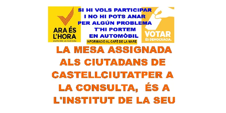 Voluntaris facilitaran el transport als llocs de votació del 9-N