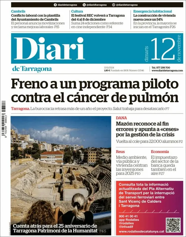 Cop d'ull als diaris d'aquest dimarts 12 de novembre