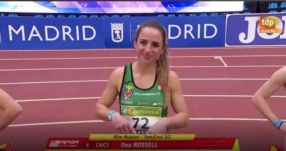 L'atleta Ona Rossell, quarta al Campionat d'Espanya Absolut en pista coberta