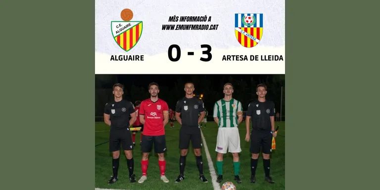 Primera derrota de la temporada per l'Alguaire davant el líder Artesa de Lleida