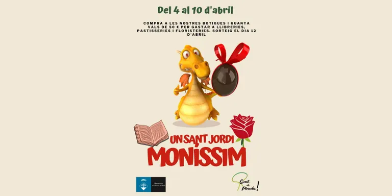 Gent de Pineda ha sortejat avui 8 vals de 50 dins la campanya 'Un Sant Jordi moníssim'