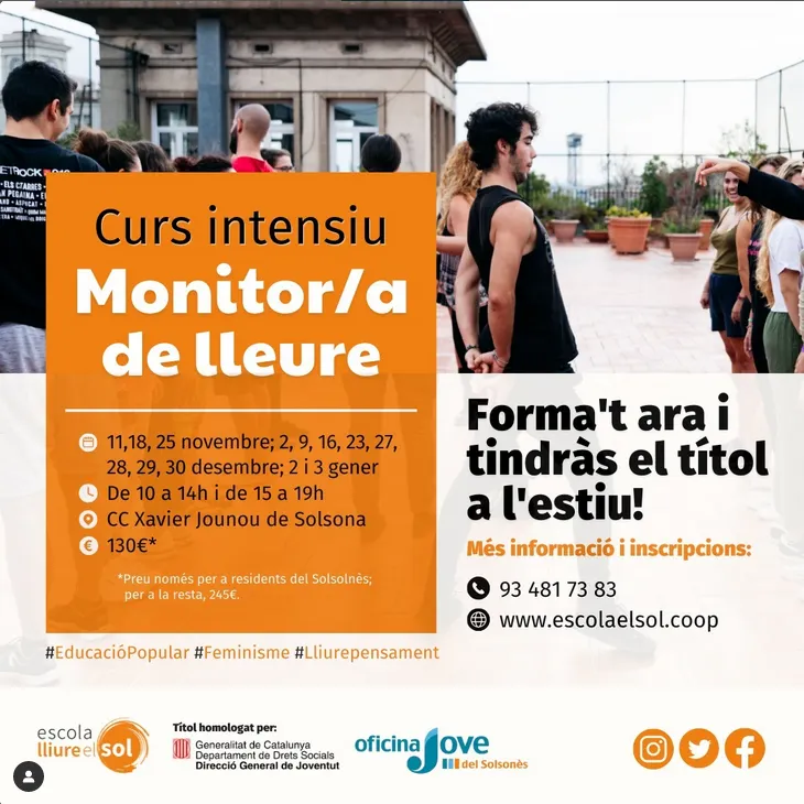 <strong>L'Oficina Jove del Solsonès organitza un curs de monitor de lleure a Solsona</strong>