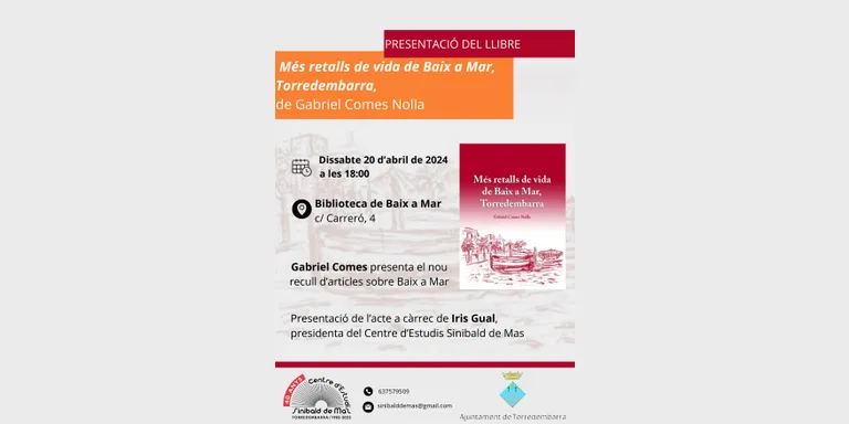 Gabriel Comes i Rosalia Ciuró presenten llibres aquest dissabte