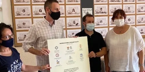 L’alcalde, Isidre Pineda, i el regidor d’Educació, Pep Busquets, copsen un estat d’ànim positiu als centres escolars en aquest inici de curs