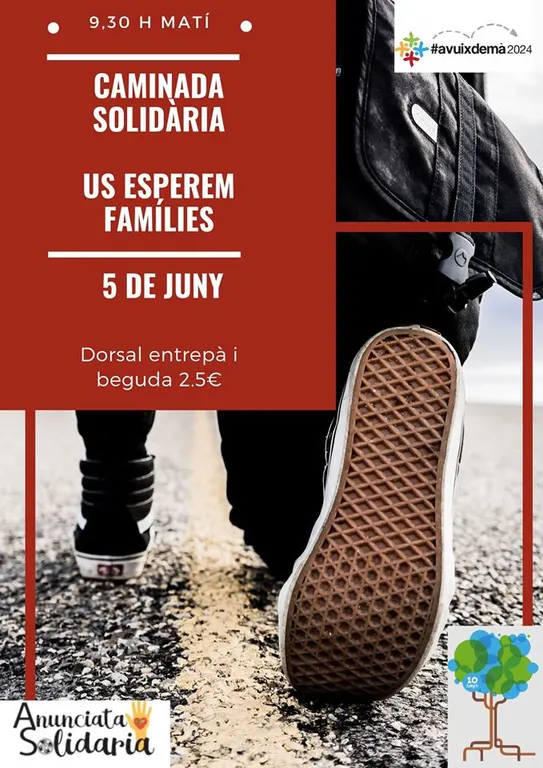 Caminada solidaria de l'escola FEDAC Pineda Mare de Déu del Roser