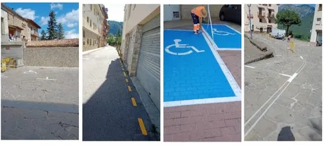L'Ajuntament de Sant Llorenç millora la senyalització horitzontal de les places d'estacionament
