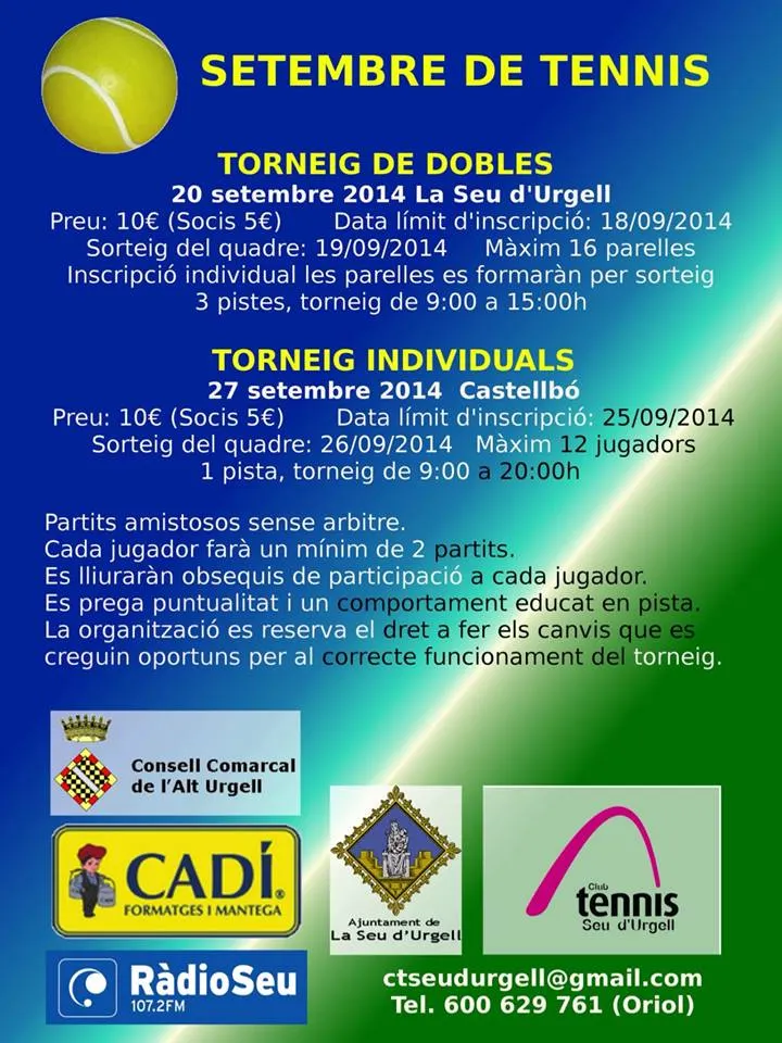 Tennis - Torneig de dobles 2014