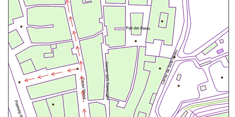 ERC proposa canviar el sentit de circulació del carrer Major de la Seu
