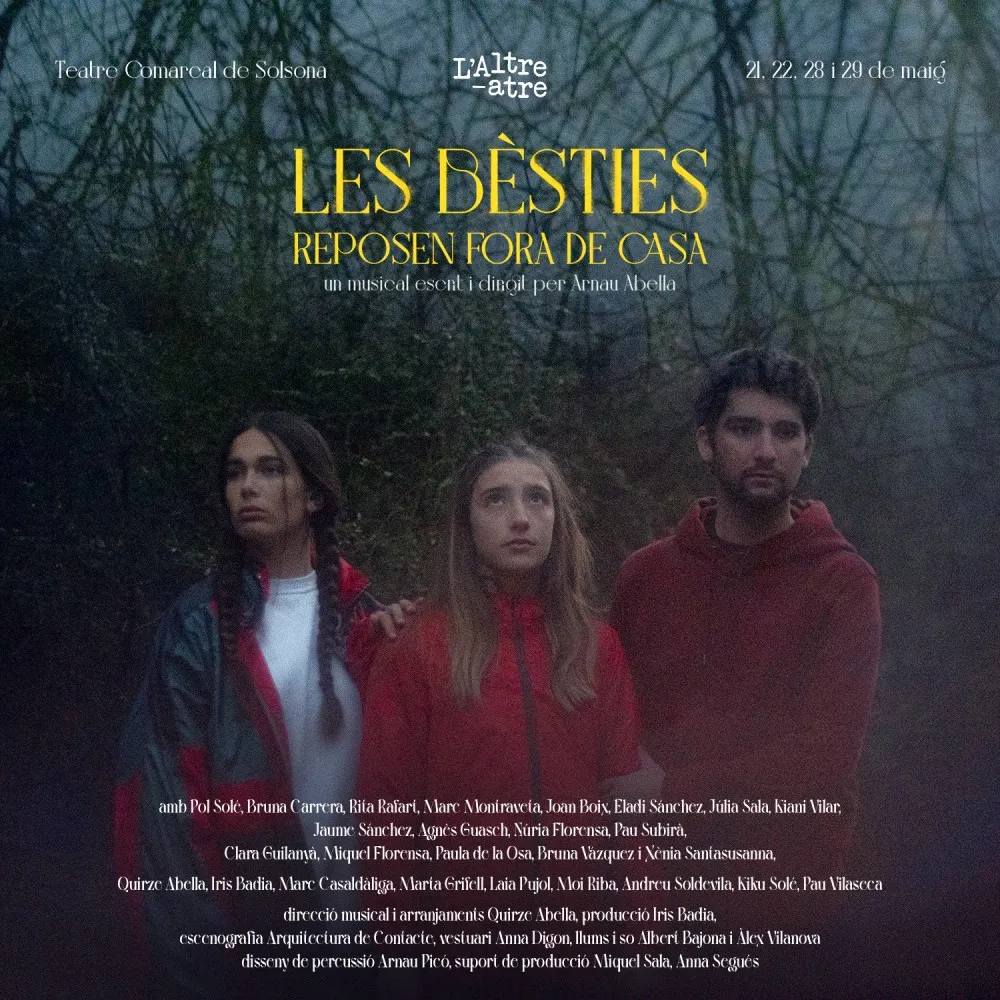 La companyia solsonina L'Altreatre torna als escenaris amb el musical "Les bèsties reposen fora de casa"