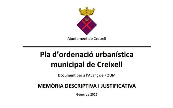 Es troba en exposició pública l’avanç del POUM de Creixell
