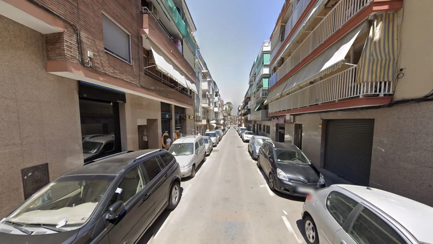 Carrer Joaquim Rubio i Ors de Sant Boi, a l'altura del nùmero 14