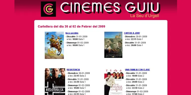 Cinemes Guiu ja disposa de pàgina web oficial