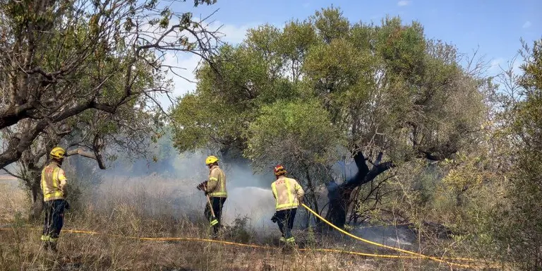 Estabilitzat un incendi de vegetació agrícola a Constantí