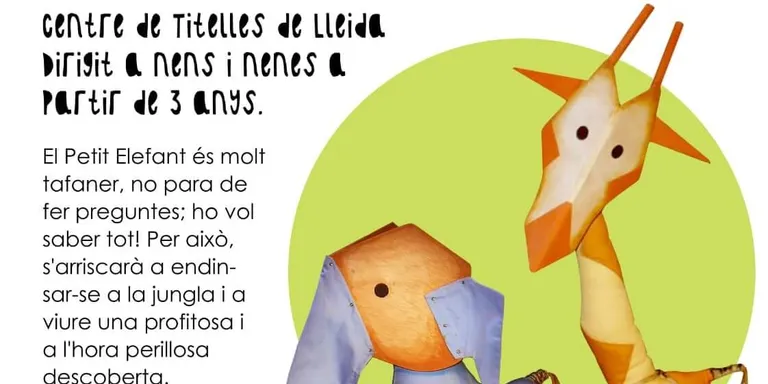 Pradell acull l'obra de titelles 'El Petit Elefant'