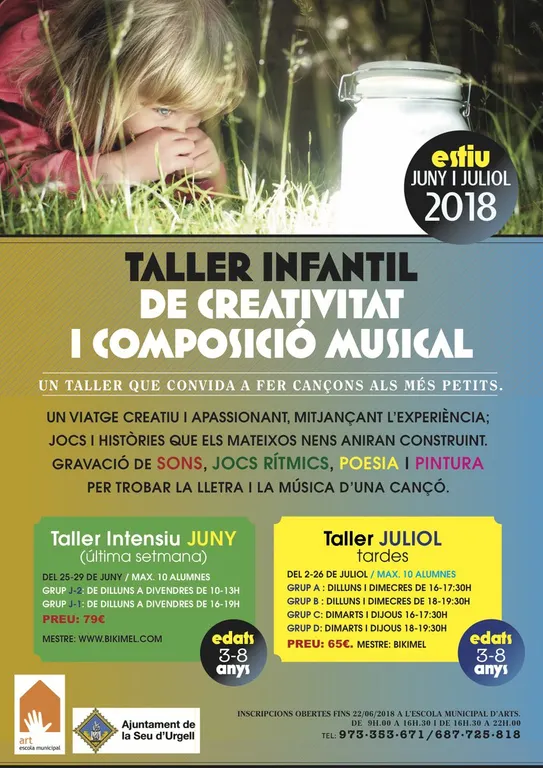 L'Escola Municipal d'Art estrena un Taller Infantil de Creativitat i Composició Musical