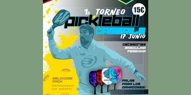 El proper dissabte 17 de juny se celebrarà el primer Torneig Pickleball Cambrils