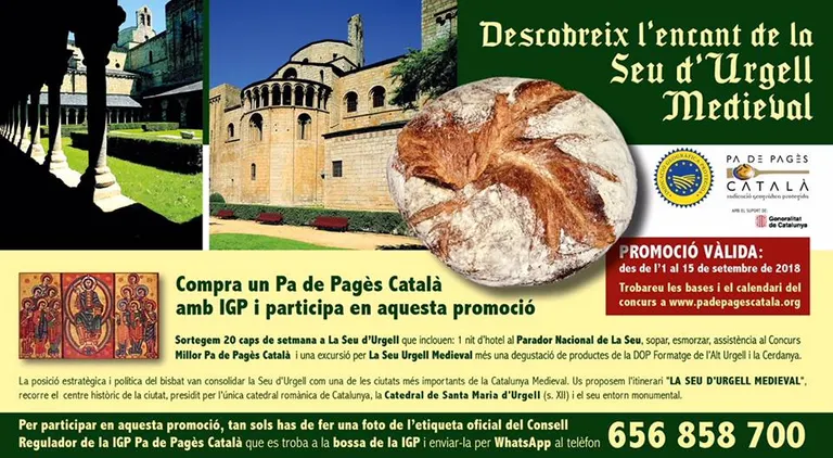El Consell Regulador del Pa de Pagès Català promociona la Seu d'Urgell amb un concurs