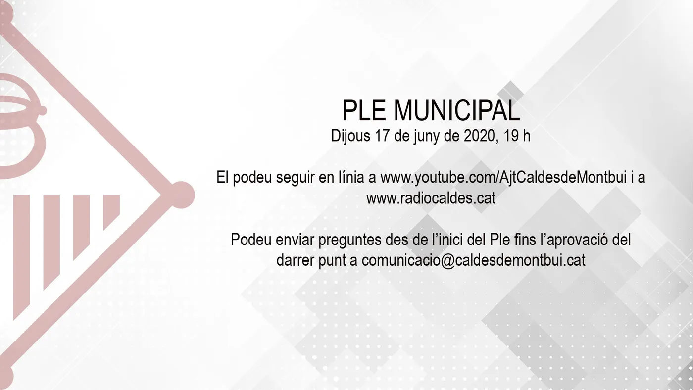 El ple municipal torna aquest dijous a la presencialitat després de 15 mesos